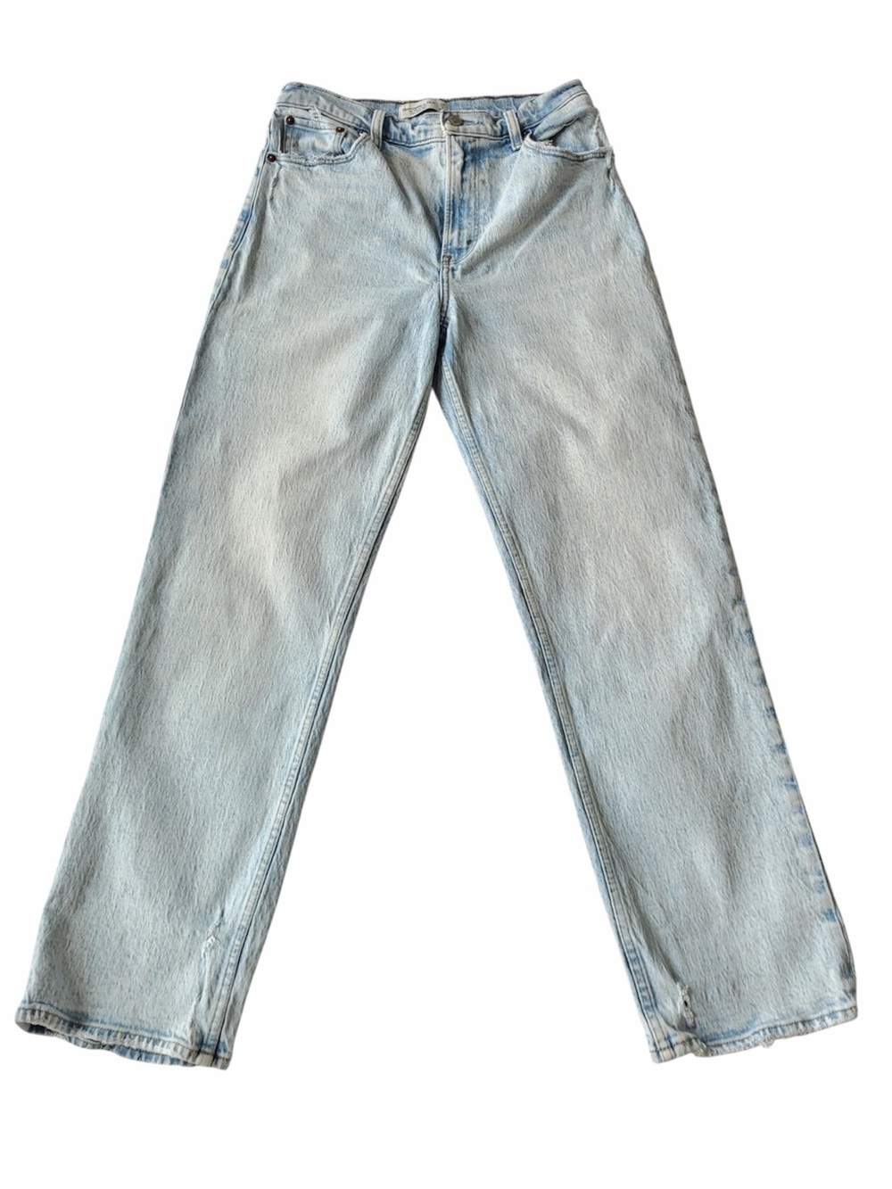 ✅ Abercrombie & Fitch Light Blue The 90’s Straight Leg Ultra High Rise Jeans 28